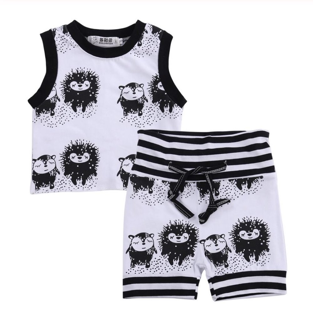 NEW Baby Boy's 2 Pc Porcupine Hedgehog Outfit